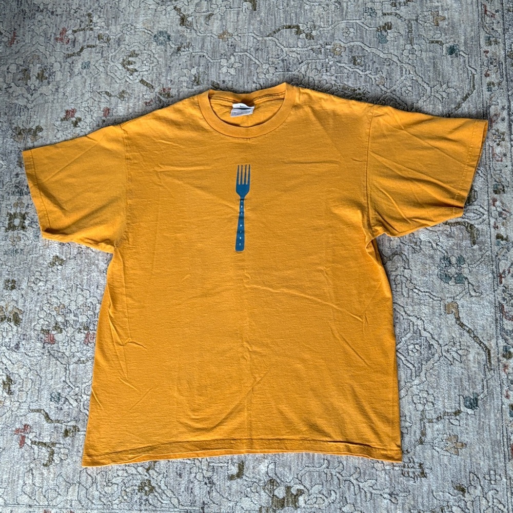 90s Yellow Nike ACG Eat Dirt Fork Tee 🍴